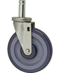 Thumbnail image #1 for AllPoints Foodservice Parts & Supplies 1201216 6" Polyurethane Swivel Stem Casters for Shelving, 2-1/2" Stem, Set of 4