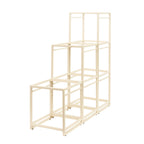 Thumbnail image #2 for Steelite International Creations Buffet 7365MW344 Square Tiered Buffet Riser, Pivot, Ivory Metal, 9.5 x 9.5 x 19.5 in