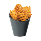 Thumbnail image #1 for Cal-Mil 3600-65M French Fry Crock, 4-1/4" Diameter x 4-1/4"H, Melamine, Black Faux Slate Case of 6