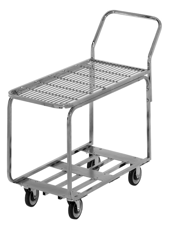 Product image #5 for Channel Chrome-Plated Wire Deck Stocking/Marking Truck with 5-Inch Swivel Casters