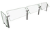 Thumbnail image #2 for Hatco Flav-R-Shield B950SWIVEL-96 Adjustable Swivel Single-Sided Self-Service 3-Bay Food Shield