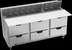 Thumbnail image #6 for Beverage-Air 72-Inch Three-Section Sandwich Prep Table with 6 Drawers and 18-Pan Top