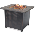 Thumbnail image #1 for Chef Master GAD1401M Square Outdoor LP Gas Firebowl with Resin Mantel and Electronic Ignition, 32"W x 32"D x 27"H