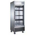 Thumbnail image #3 for Admiral Craft Equipment Corp. Black Diamond USRF-1D-G 1-Section Glass Door Reach-In Refrigerator, 23 Cu. Ft., Bottom-Mount Refrigeration