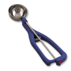 Thumbnail image #1 for Alegacy Foodservice Products U12220 Size #20 Ice Cream/Food Disher, 1-1/2 oz, Stainless Steel, Blue Plastic Squeeze Handle