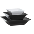 Thumbnail image #1 for G.E.T. Siciliano ML-279-W Square Melamine Restaurant Bowl, White, 23 oz, 6" x 2"H Case of 12