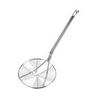 Thumbnail image #1 for Thunder Group SLSKS007 7" Round Spiral Wire Skimmer with Hooked Handle, 20" Long, Nickel-Plated Case of 48