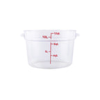 Thumbnail image #1 for CAC China FS1P-12C Round Polycarbonate Food Storage Container, 12 qt., Clear Case of 12