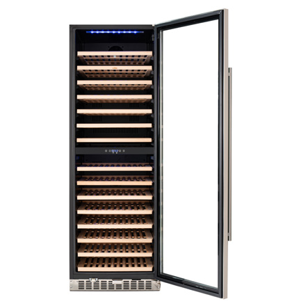 Product image #6 for KoolMore 23-Inch Dual Zone 155-Bottle Wine Cooler Refrigerator with Tempered Glass Door and Stainless Steel Frame, Built-In or Freestanding