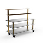 Thumbnail image #1 for Steelite International Mogogo, Modular MGCMLC04WBXW 5-Tier Modular Buffet Back Bar, Stainless Steel Top, 71"W x 29-1/2"D x 60-1/2"H