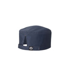 Thumbnail image #1 for Chef Works Hartford HBLW014-BLU-0 Blue Poly/Cotton Beanie with Contrast Vent Top and Adjustable Velcro Closure