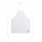 Thumbnail image #1 for CAC China APBB-2WT Full-Length Bib Apron, White, 65/35 Poly/Cotton, 2 Pockets, Waist Ties Case of 60