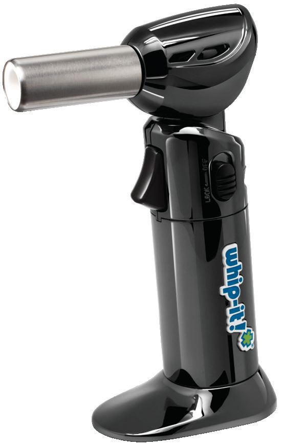 Product image #3 for Whip-It! Flex Adjustable Head Kitchen Torch with Rotating Flame Nozzle, Black Chrome