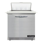 Thumbnail image #1 for Continental Refrigerator Designer Line D32N8C-FB 32-Inch 1-Door Front-Breathing Sandwich Prep Refrigerator, 8-Pan