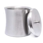 Thumbnail image #1 for Eastern Tabletop 7920 Insulated Stainless Steel Wine/Ice Bucket with Lid, 1-Bottle Capacity, 5" Dia. x 7"H