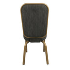 Thumbnail image #2 for JustChair Manufacturing Banquet Collection A82218 Upholstered Stacking Side Chair with Padded Back and Seat, Aluminum Frame