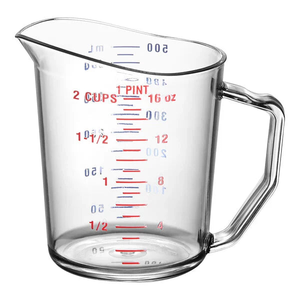 Product image #1 for (Quick Ship) Cambro 50MCCW135 Camwear® 1 Pint Clear Polycarbonate Measuring Cup