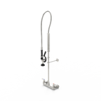 Thumbnail image #1 for GSW AA-988GT Heavy-Duty Wall-Mount Pre-Rinse Faucet Unit, 8-Inch Centers, 44-Inch Hose, Polished Chrome Case of 4