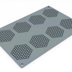 Thumbnail image #1 for JB Prince Pavoni MA372 Honeycomb Silicone Baking Mold, 8-Form