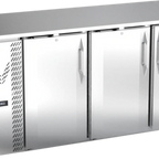 Thumbnail image #1 for Victory Refrigeration VBB72HC-S Back Bar Refrigerator, 72"W x 30-1/8"D x 34"H, 3 Solid Self-Closing Doors, Stainless Steel
