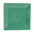 Thumbnail image #1 for CAC China Tango TG-SQ8-G 8-Inch Green Square Porcelain Plate with Embossed Rim Case of 2 Dozen