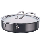 Thumbnail image #1 for JB Prince HESTAN S494 26 3.5 Qt Covered Stainless Steel Braiser/Sauteuse Pan