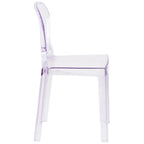Thumbnail image #2 for Flash Furniture OW-TEARBACK-18-GG Outdoor Transparent Polycarbonate Chair with Tear Back and Contoured Seat