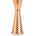 Thumbnail image #1 for Mercer Culinary Barfly M37241CP Japanese-Style Jigger, 25 & 50 ml, Internal Marking Lines, Copper Exterior, Stainless Steel Core Case of 12