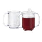 Thumbnail image #1 for G.E.T. GET SN-103-CL Clear Tritan Plastic Mug, 8 oz, Two Handles Case of 2 Dozen