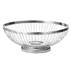 Thumbnail image #1 for TableCraft Regent 6171 Oval Stainless Steel Serving Basket, 7 x 6 x 2-3/4 in Case of 24