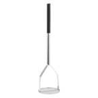 Thumbnail image #1 for TableCraft Products 7324 Potato Masher, 24" Overall, 6" Round Face, Chrome-Plated, Black Textured Handle Case of 4