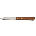 Thumbnail image #1 for Alegacy Foodservice Products 424PK 3" Stainless Steel Spear Point Paring Knife with Brown Wood Handle Case of 12