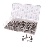Thumbnail image #1 for AllPoints Foodservice Parts & Supplies 851355 Medium-Length Stainless Steel Truss-Head Phillips Machine Screw Kit, 196 Screws