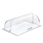 Thumbnail image #1 for Libbey APS Germany - Covers APS 11018 GN 1/1 Clear Polycarbonate Roll-Top Dome Cover, 20-7/8"L x 12-7/8"W x 7-1/2"H
