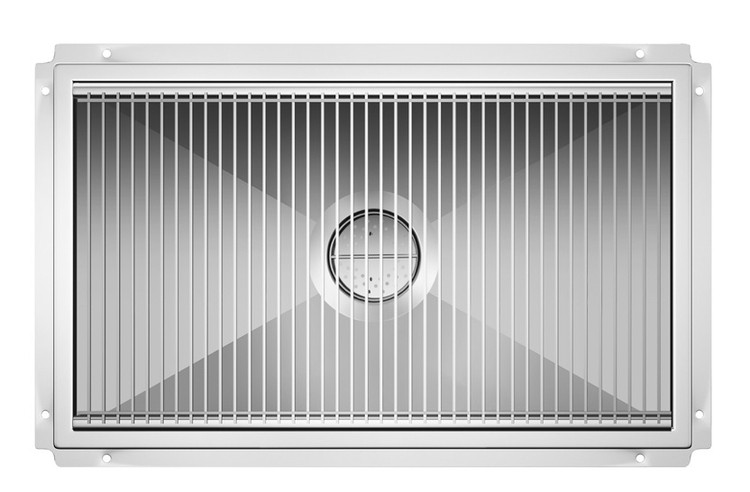 Product image #2 for KoolMore Commercial Stainless Steel Floor Trough Drain with Subway-Style Grating, 30 x 18 Inch