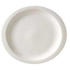 Thumbnail image #1 for Vertex China Vista VRE-99 Oval China Buffet Plate, 11-1/4" x 10-1/4", White, Rolled Edge, Polished Foot 1 Dozen
