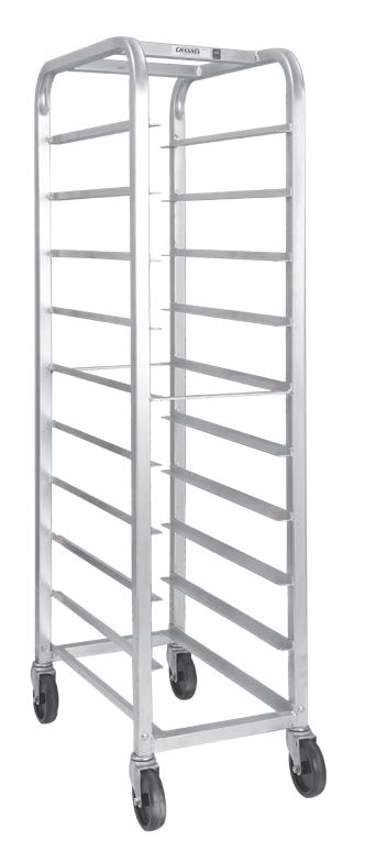 Product image #5 for Lifetime Tough Extra Heavy-Duty End-Load Aluminum Platter Rack with 5-Inch Swivel Casters, 10-Platter Capacity, 70-Inch Tall