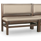 Thumbnail image #1 for JustChair Manufacturing JBSB-WF300-GR3 Custom Banquette Booth, 36"H, Wood Frame, Floating Padded Back and Seat, Unfinished Outside Back