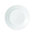 Thumbnail image #1 for Libbey Eos 999013134 Porcelain Plate, 8-1/4" Round, Embossed Rim, Highly Polished Foot, Lunar White