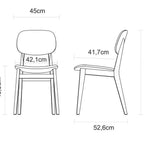 Thumbnail image #2 for Tramontina USA, Inc. London 14060-135 Stackable Upholstered Restaurant Chair, Tauari Almond, Black Upholstery Case of 2