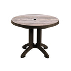 Thumbnail image #1 for Grosfillex Aquaba US921037 Outdoor Round Resin Table, 38" Diameter, 28.4"H, Umbrella Hole with Cap
