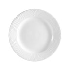 Thumbnail image #1 for CAC China Corona CRO-6 Porcelain Round Plate, 6-1/2 in, Embossed Rim Case of 3 Dozen