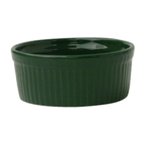 Thumbnail image #1 for International Tableware Cancun RAMF-8-G Green Fluted Ceramic Ramekin, 6 oz., 4" Dia. x 1-3/4"H Case of 3 Dozen