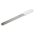 Thumbnail image #1 for Concasse MCCPAN08 Bread Knife, 8-Inch Stainless Steel Stamped Blade, White Plastic Handle Case of 60