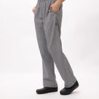 Thumbnail image #1 for Chef Works Essential PW005-SCH-XS Women's Small-Check Baggy Chef Pants, 65/35 Poly/Cotton, XS