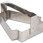 Thumbnail image #1 for JB Prince M684 B Stainless Steel Triangular Tart Base Cutter, 5-1/2"L x 5"W x 3"H