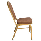 Thumbnail image #2 for JustChair Manufacturing Banquet Collection A81118 Stacking Side Chair with Upholstered Cathedral Back and Padded Seat