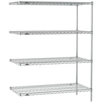 Thumbnail image #1 for Metro Super Erecta SE-1830C-63-A4 Wire Add-On Shelving Unit, Chrome, 30"W x 18"D x 63"H, 4 Shelves