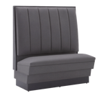 Thumbnail image #1 for ATSMFG ATS AT&S-AS-LX48-6CH GR5/COM Single Vinyl Booth, 48"L x 48"H, 6-Channel Back, Removable Seat