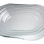 Thumbnail image #1 for Steelite International Creations, Ripple 6506G334 Glass Oval Platter, Ripple, 10.25" x 13.5"